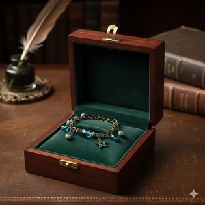 Bronze Antique Key Charm Bracelet, Authentic Key,